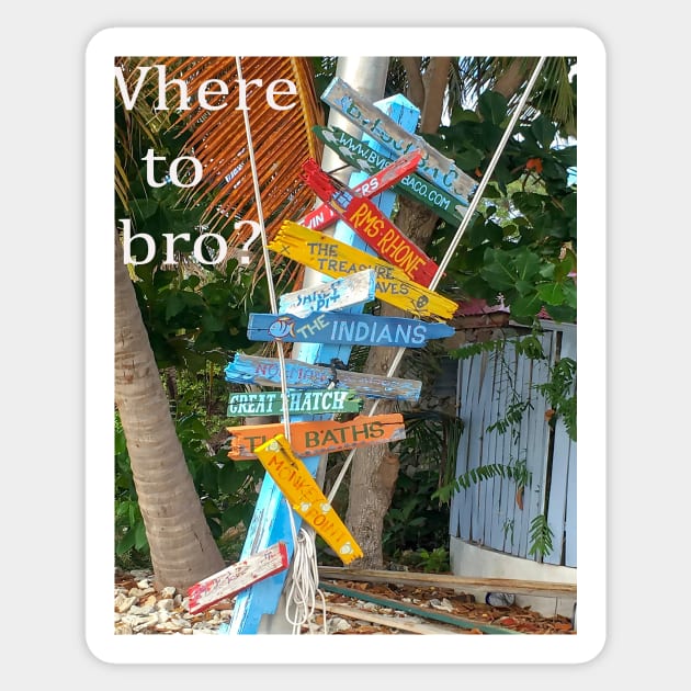 Where to bro? Sticker by fparisi753